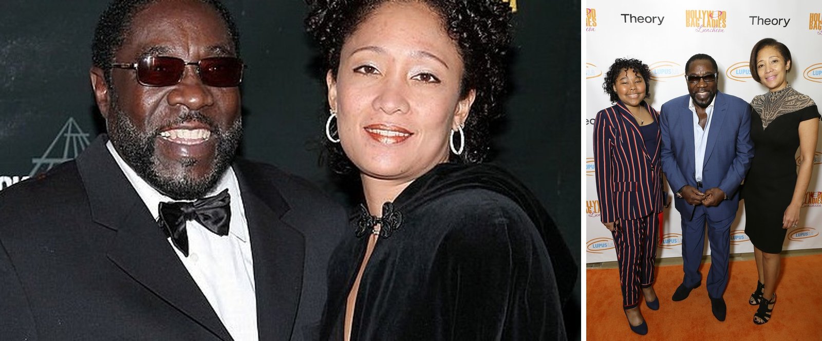 Raquel Capelton with husband Eddie Levert, and the couple with daughter Ryan Levert at a charity event.