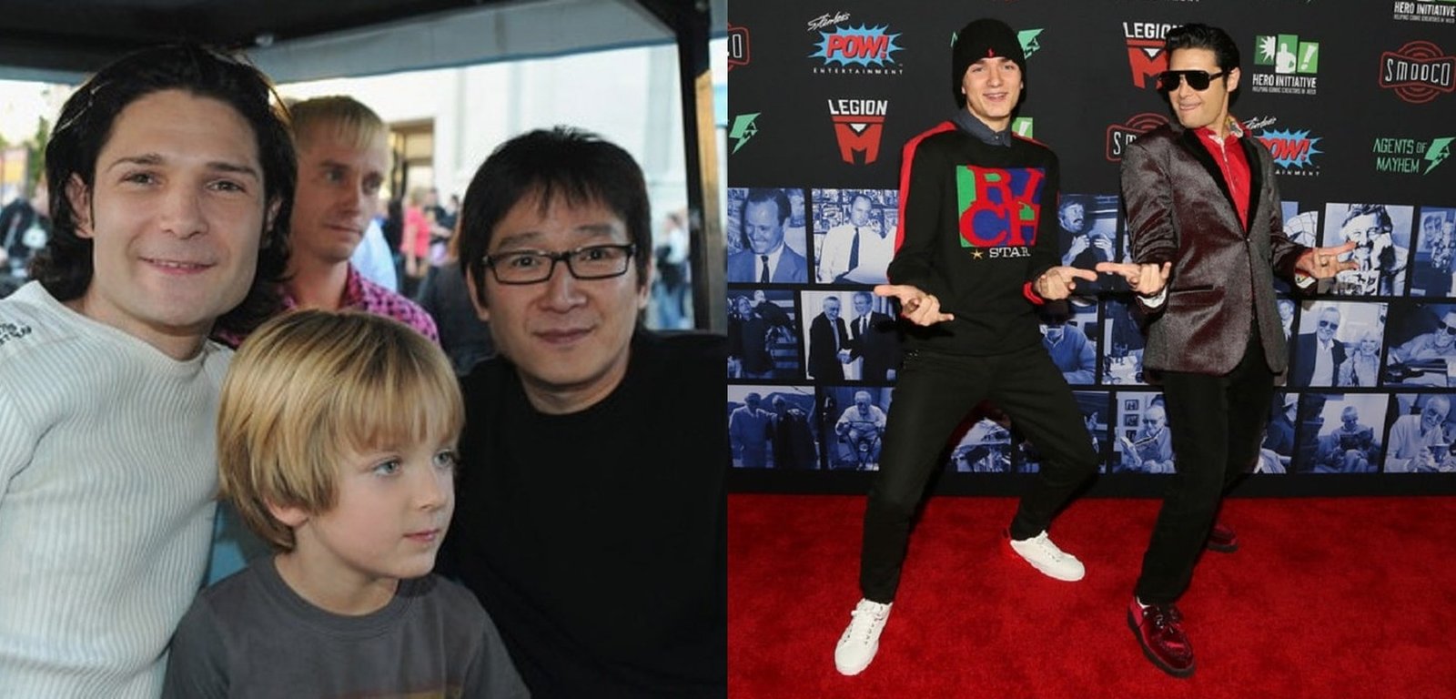 Zen Scott Feldman with his father Corey Feldman